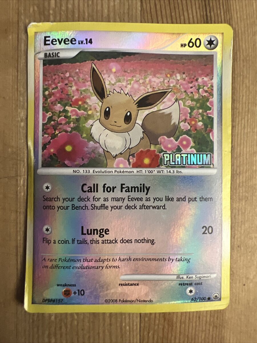 Eevee - 62/100 - Reverse Holo - BK Promo DMG, English Eevee - 62/100 - Reverse Holo - BK Promo DMG, English