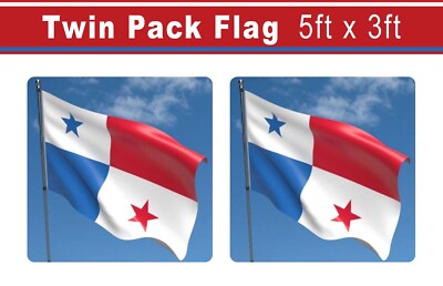 Panama große Flagge x2 - Nationale Weltmeisterschaft Panamaer Olympischer Fußball Fan 5 x 3 Fuß