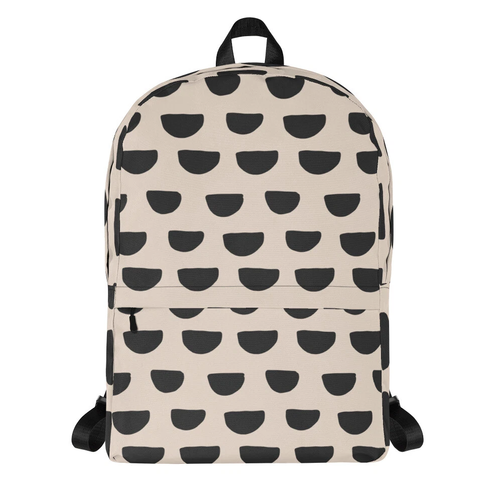 Stylish Water-Resistant Medium Backpack - 15 Laptop Compartment - Half Moon  | eBay