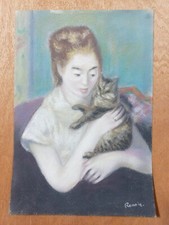 Pierre-Auguste Renoir (Handmade) Old Paper Drawing Signed and Sealed...