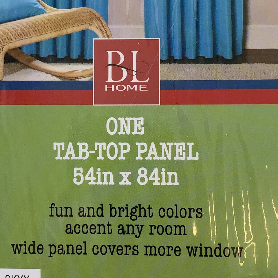 Cortina BL Home Gaga azul cielo panel superior de una pestaña 54 pulgadas X 84 pulgadas nueva con etiquetas Foto 4 de 4