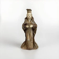 Vintage- Kurt S Adler Nativity Paper Mache Holy Family Wise Man/King Gold