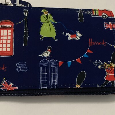 Harrods Knightsbridge London Blue Bag Foldaway Pigeon Guard Dog