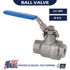1/4" Ball Valve 3000 PSI WOG NPT Stainless Steel 316