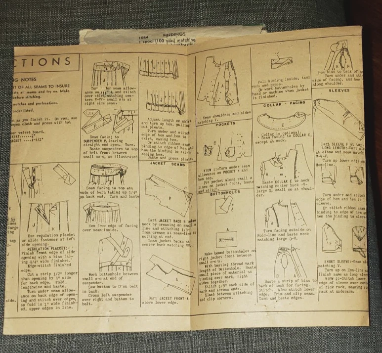 Vintage Hollywood Pattern No. 1054 Child's Jacket and Skirt - Size 2 Years - Image 4 of 4