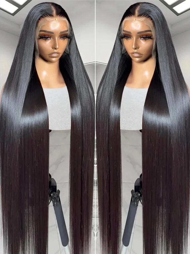 13x4 HD Straight Lace Front Wig 5x5 Transparent Glueless Human Hair