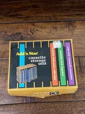 Vintage ADD  N STAC Cassette Storage Unit Brown NOS New Stores 8