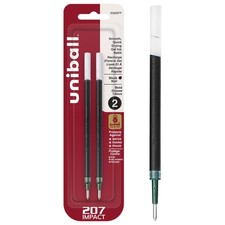Uniball Signo 207 Impact RT Retractable Gel Pen; 2 2 Count Pack of 1 , Black
