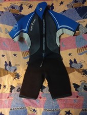 SEADOO BRP STALLION BLUE BLACK SHORTY WETSUIT Youth SZ 12 Diving Surfing Sea-Doo