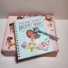 Disney Moana Sailing Spirit Ancient Ways Notebook Pen Stickers Set Girls