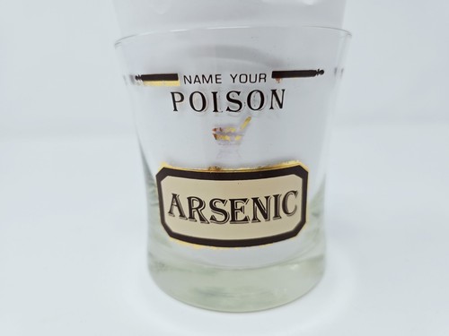 Vintage Cera Name Your Poison "Arsen" Trinkglas