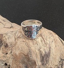 Vintage Sterling Silver 925 Hammered Ring Size 7.25
