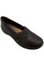 Clarks Collection Leather Slip-On Cora Charm Dark Brown