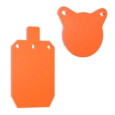 AR500 Steel Targets for Shooting, 1/2'' Thick Silhouette Gong Combo Metal Tar...