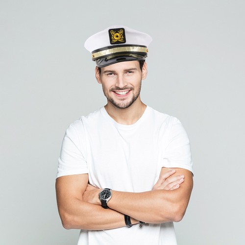 Sombrero de Capitán Plano Padre Viaje Marinero Disfraz Capitanes Sombreros - Imagen 7 de 12