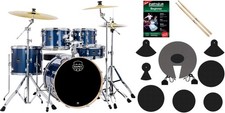 Mapex Venus Fusion Blue Sky Sparkle Starter Set Schlagzeug Schule Dämpfer