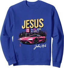 Jesus The Way The Truth The Life John 14:6 Faith Unisex Crewneck Sweatshirt