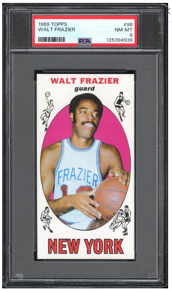 Walt Frazier 1969-70 Topps PSA 8 NM-MINT Rookie Card #98 Freshly Graded Knicks