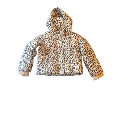 Crewcuts Everyday Kids 4-5 Leopard Print Hooded Puffer Jacket