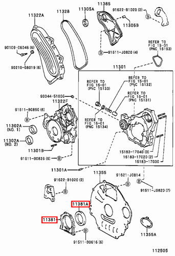 Genuine LandCruiser HZJ81 HZJ80 1HZ Crankshaft Rear Main Oil Seal w Retainer - Picture 20 of 20
