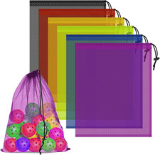 6 Pcs Mesh Bags Drawstring, 14x17 Inch with Lock, Multipurpose Storage Bags for