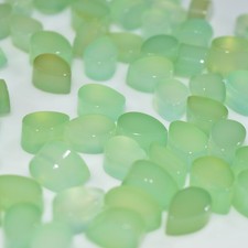 64 Pcs 234Cts Natural Green Chalcedony Cabochon Gemstone Lot 9x5 8x5mm 3597