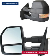 Towing Mirrors Fit For 2015-2020 Ford F150 Power Heated Turn Signal Towing Mirrors Fit For 2015-2020 Ford F150 Power Heated Turn Signal