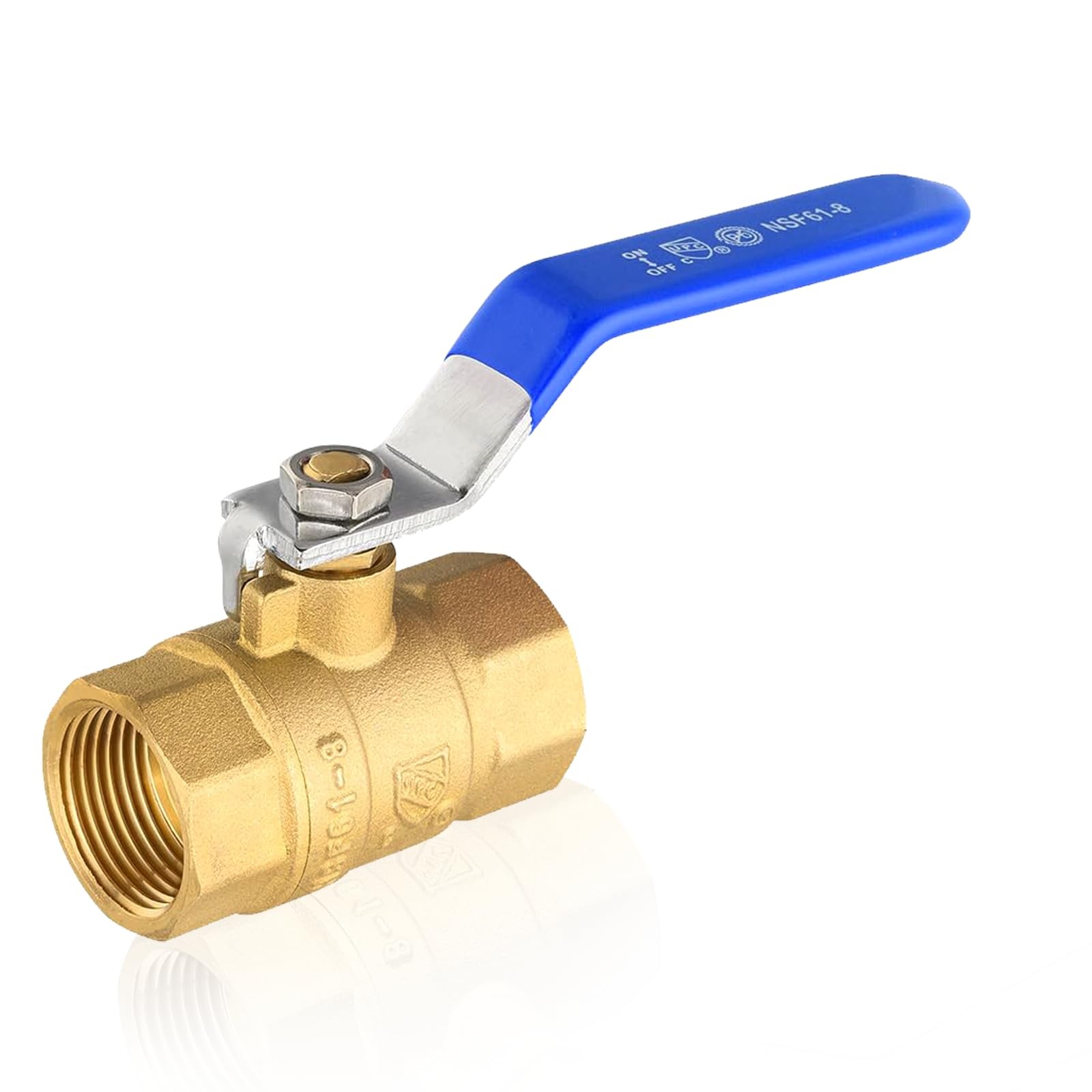 3/4 Inch Female NPT Threaded FIP Ball Valve Shut Off Brass Plumbing