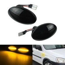 1 Paar Blinkleuchte Blinker seitlich Schwarz für Opel Meriva X03 05.2003-05.2010