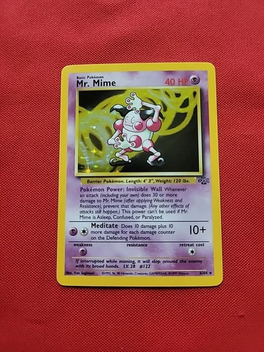 Pokemon: Mr Mime #6/64 Jungle Set Holo Rare Pokémon 1999 WOTC - NM - F41