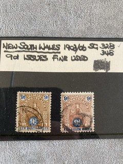 New South Wales 1903/06 SG328/346 9d Issues Fine Used (862)