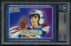 Peter Fernandez signed autograph Voice of Speed Racer Custom Cut Card BAS Slab