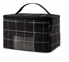 PackIt Freezable Baby Bottle and Breastmilk Storage Bag Cooler In Black Grid NWT