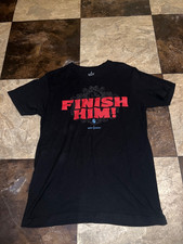 M1K Mortal 1 Kombat Finish Him Black T-Shirt Men's Size: M Game Stop Exclusive