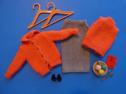 Vtg Barbie #976 Sweater Girl, Complete-Sweaters Skirt Japan OT Shoes Accessories