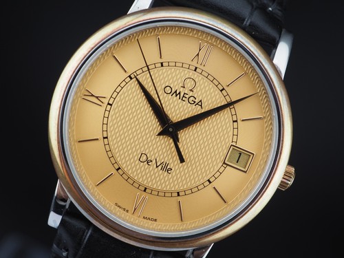 ▶️ Vtg N MINT Omega De Ville Prestige Roman Cal.1532 Ref.196.2532 Qz Men Watch