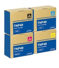 TNP49 Toner with Chip For Konica Minolta Bizhub C3351 C3851 CMYK 4-Pack