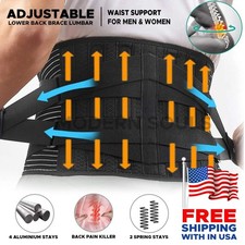 Adjustable Lower Back Brace Lumbar Support Waist Belt For Men Women Pain Relief
