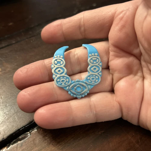 Vintage Mattel Western Fun Barbie Concho Necklace Only Accessory Blue Some Wear