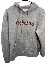 Adidas Women  s Gray Hoodie animal print Size Large C