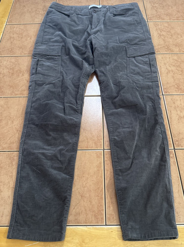 VINCE Women's Corduroy Grey Cargo Pants Size 8 Skinny Stretch 31 x 28