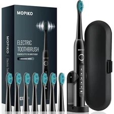 Rechargeable Sonic Electric Toothbrush w/ Case, 5 Modes, USB-C