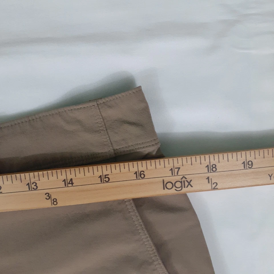 L.L. Bean Cargo Shorts Mens 34 Brown 10" Inseam Nylon Lightweight Stretch Logo - Image 4 of 4