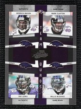 2009 Playoff Absolute Memorabilia Derrick Mason Mark Clayton Ray Lewis HOF 0d44