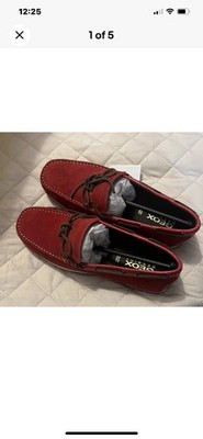 Mens Geox Red Loafers & Slip On Moccasin U Mirvin U824LB02247C7000 Sz 8.5