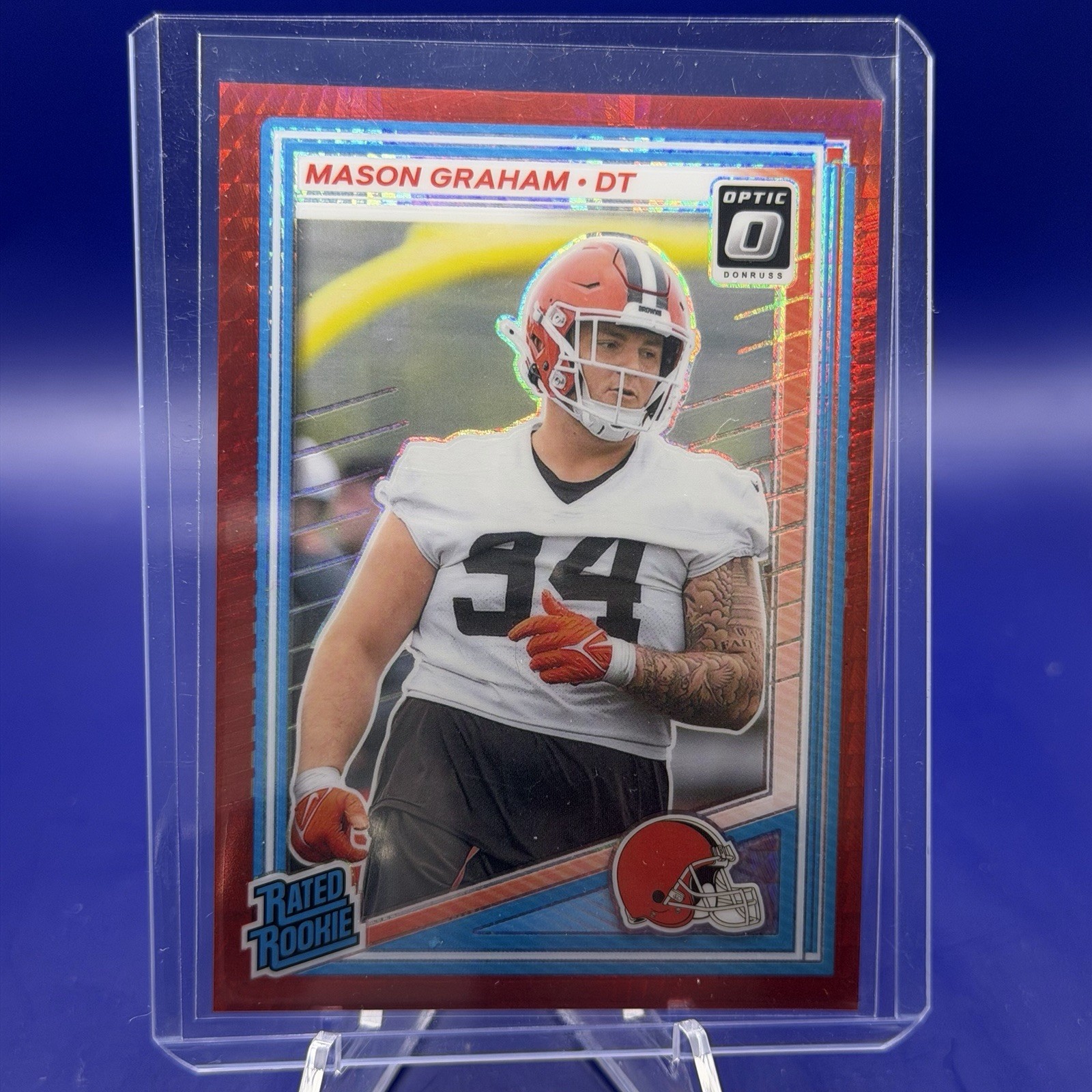 2025 Donruss Optic Mason Graham #206 Red Hyper Rookie RC Browns