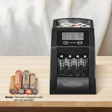 Uimoso USD Coin Sorter Wrapper Roller 150 Coins/min 4 Coin Tubes Store 200 Coins