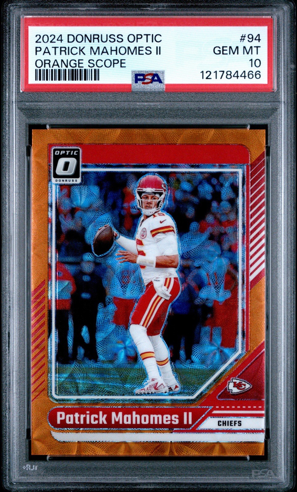 2024 Panini Donruss Optic - Patrick Mahomes II #94 Orange Scope Prizm /79