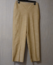 Alfred Dunner Elastic Waist Straight Leg Pants Brown Size 10 A9-3