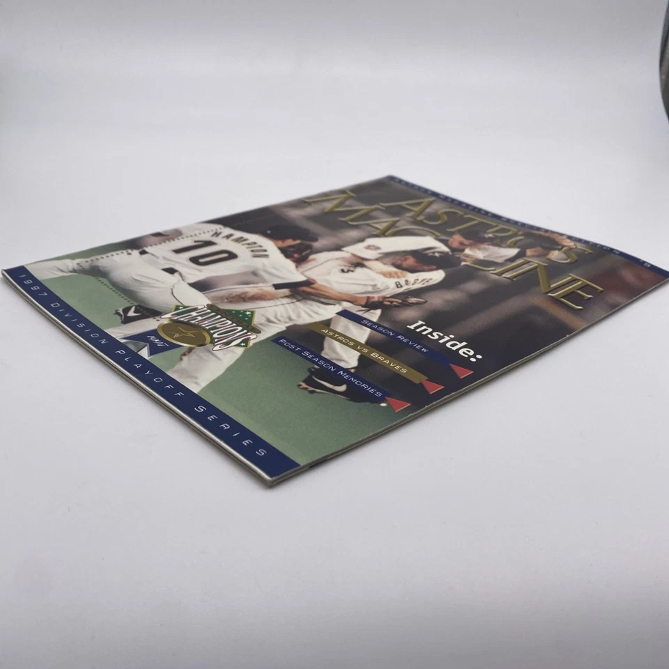 Houston Astros Magazine 1997 Division Playoff Series Biggio Bagwell Hampton - Image 3 of 4